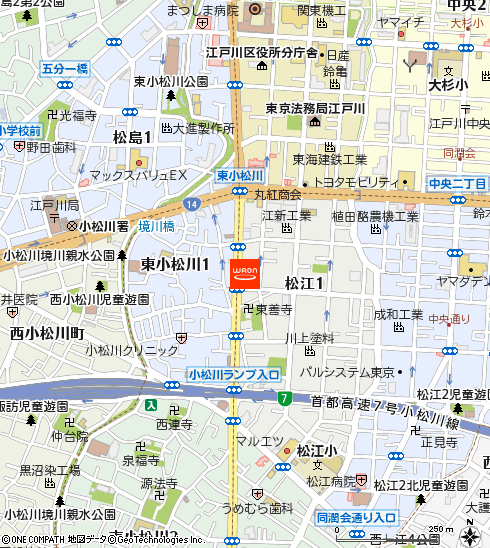 まいばすけっと松江1丁目店付近の地図
